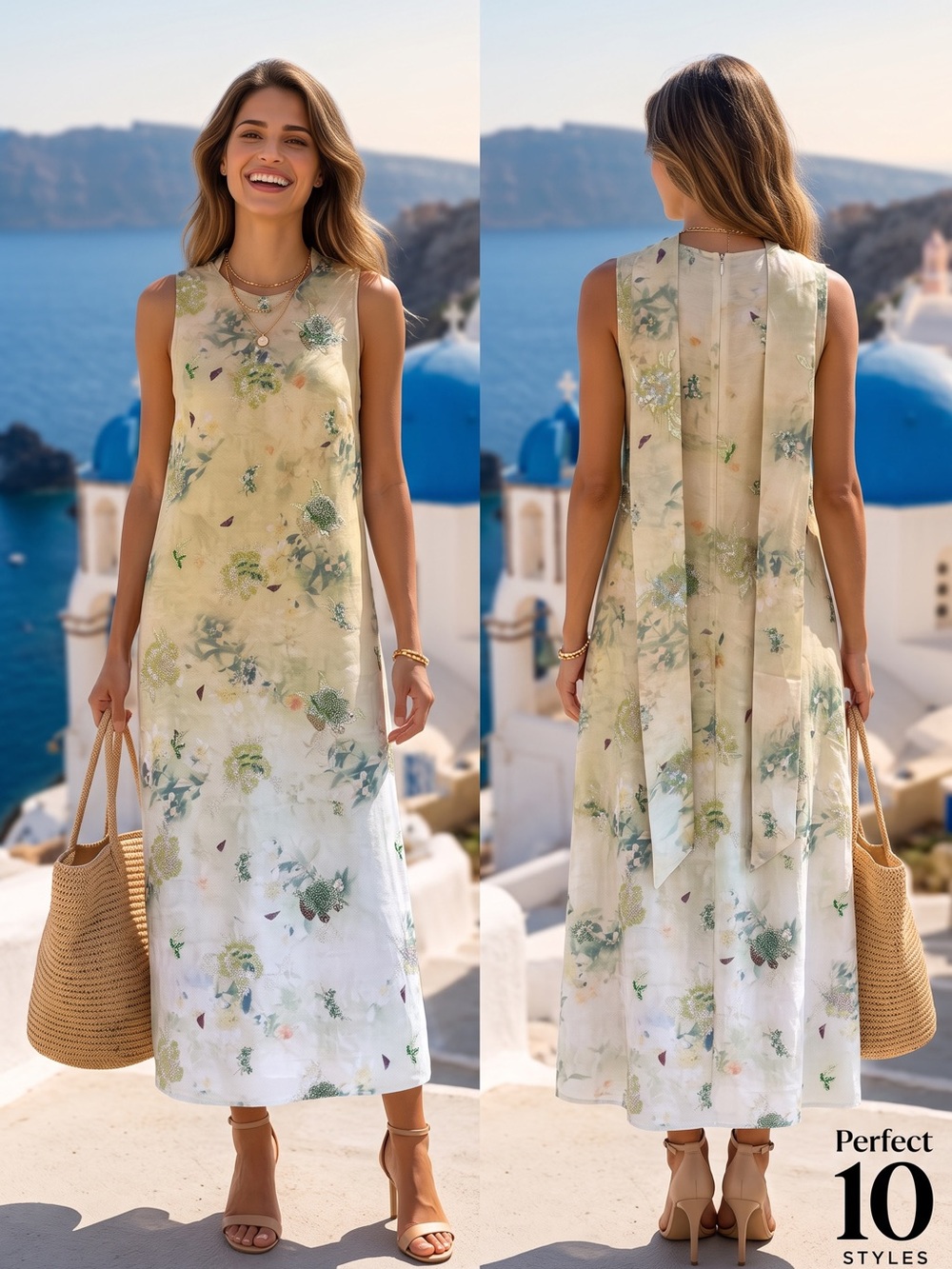 👗Mariposa Floral Maxi Dress Beaded Design
Few Moda by o.p.t. Naia 
NWT SIZE XL